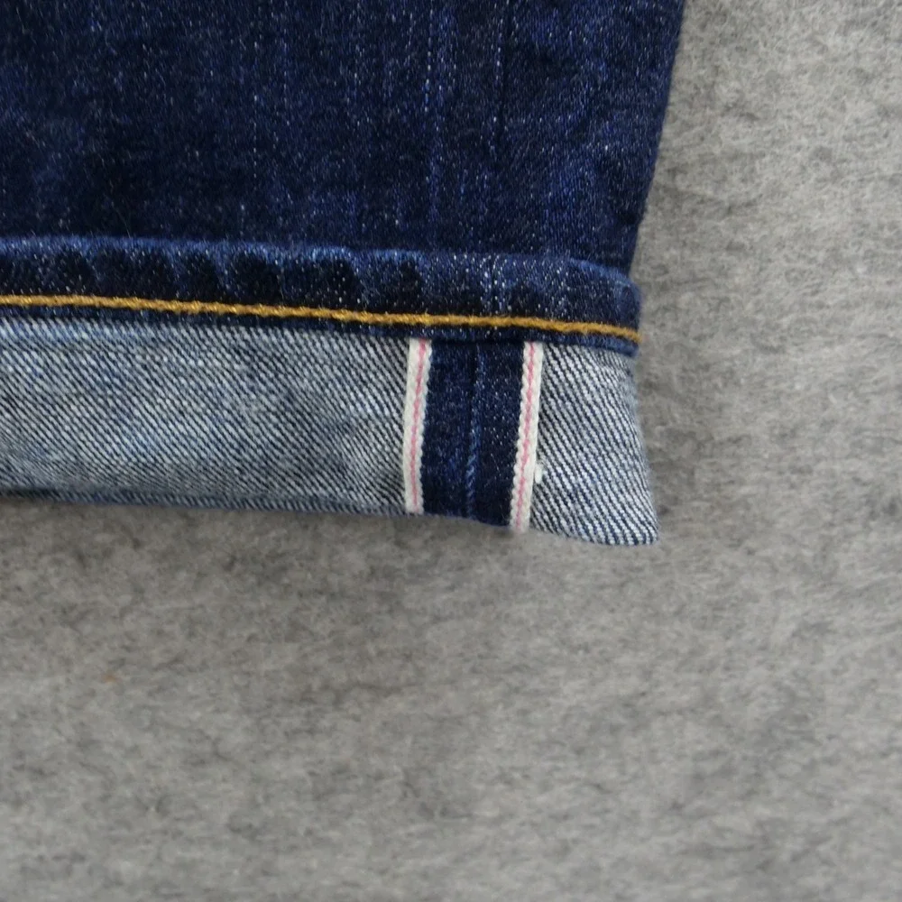 J Crew 484 Jeans Mens 31 Blue Slevedge Slim Straight Mid Rise Button Fly